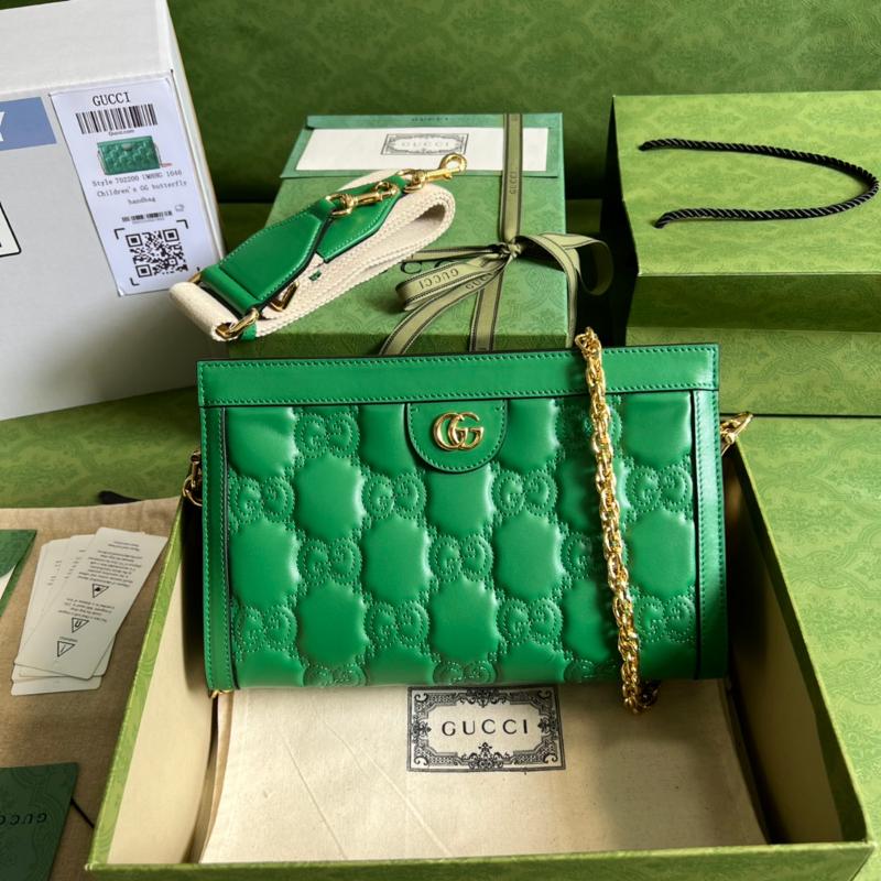 Gucci Shoulder HandBag 702200 embossed green
